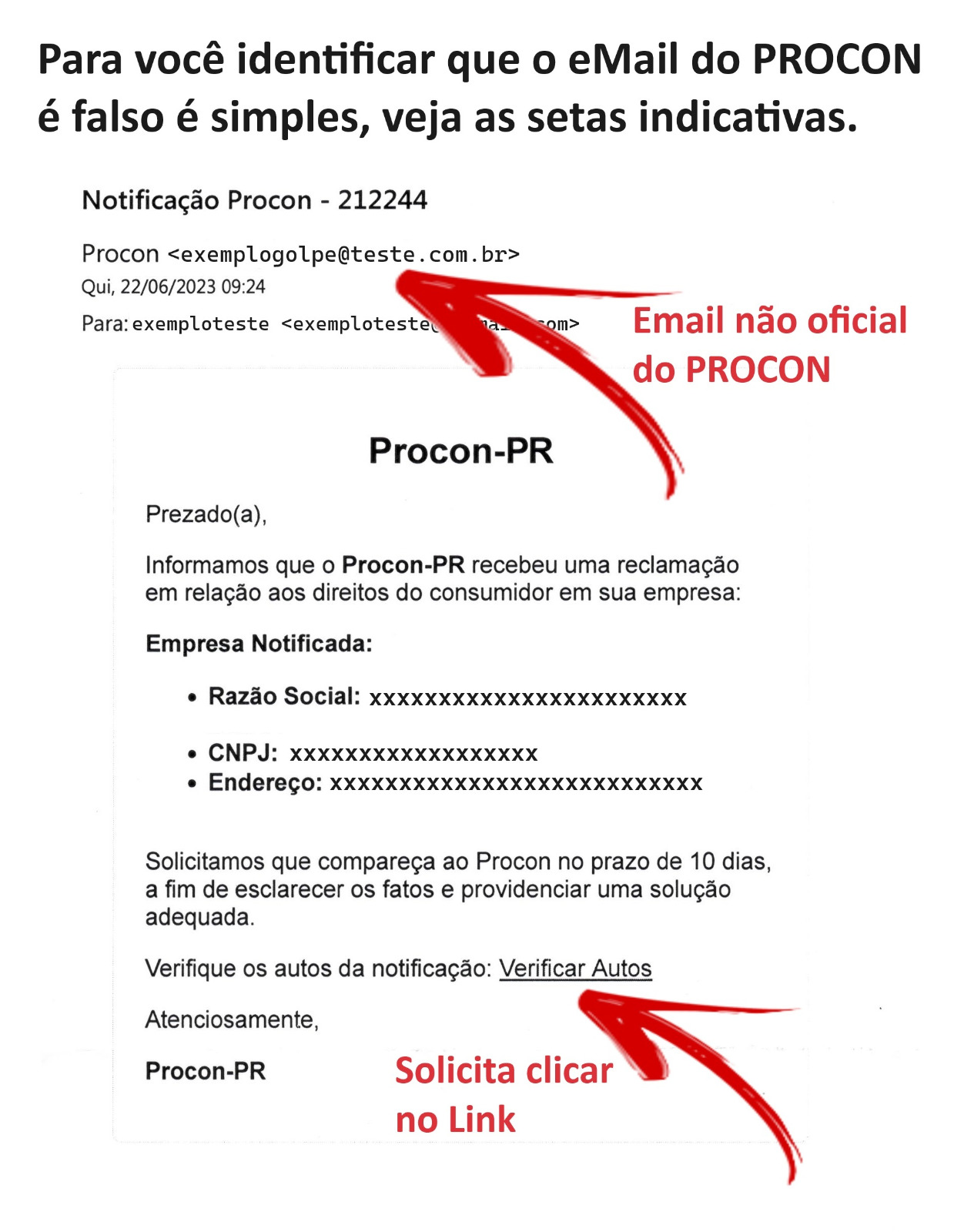 O Procon Sarandi alerta para ação de golpistas com uso indevido do email ou Whatsapp do órgão